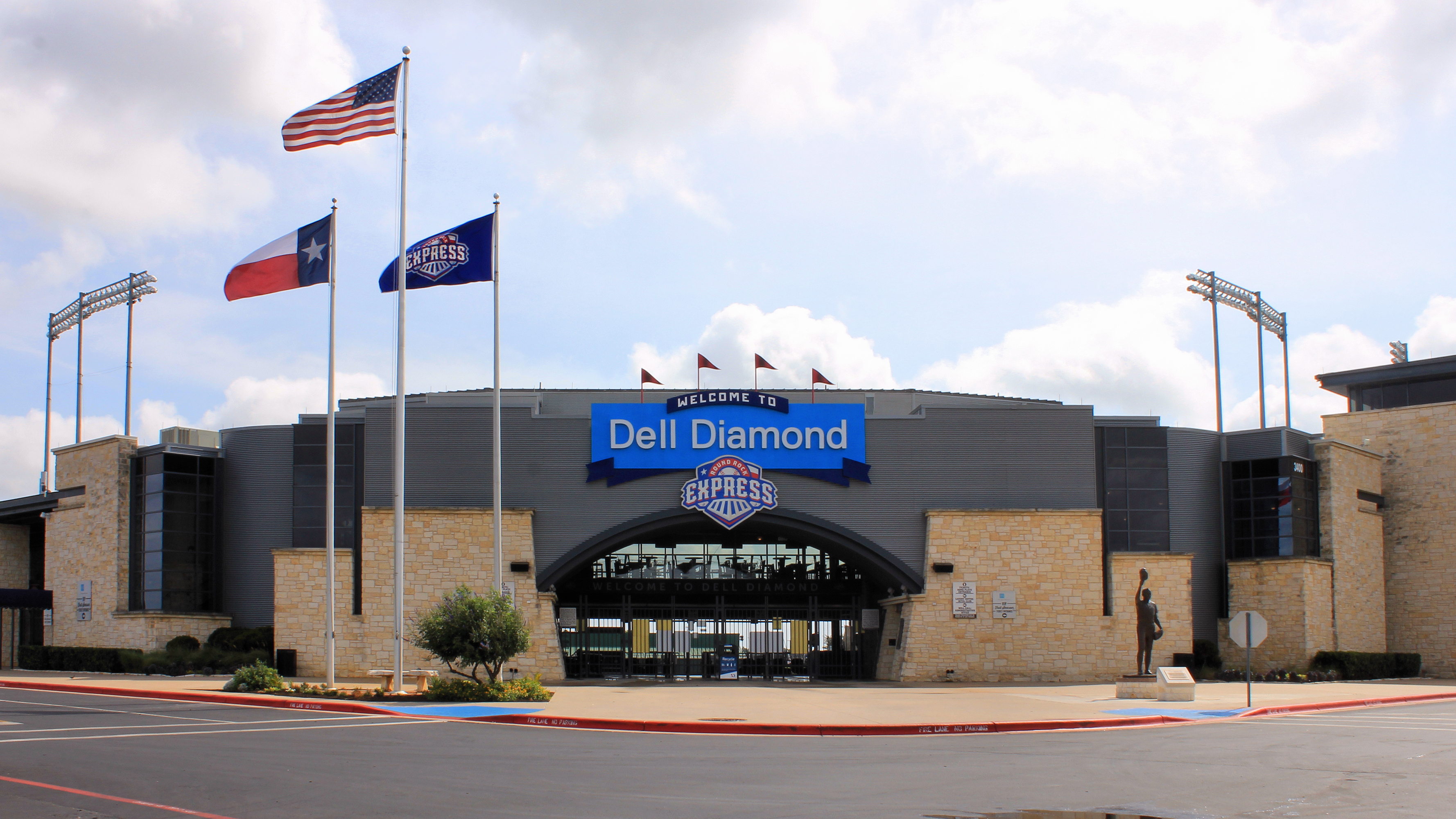 Southwest entrance of Dell Diamond in Round Rock, Texas