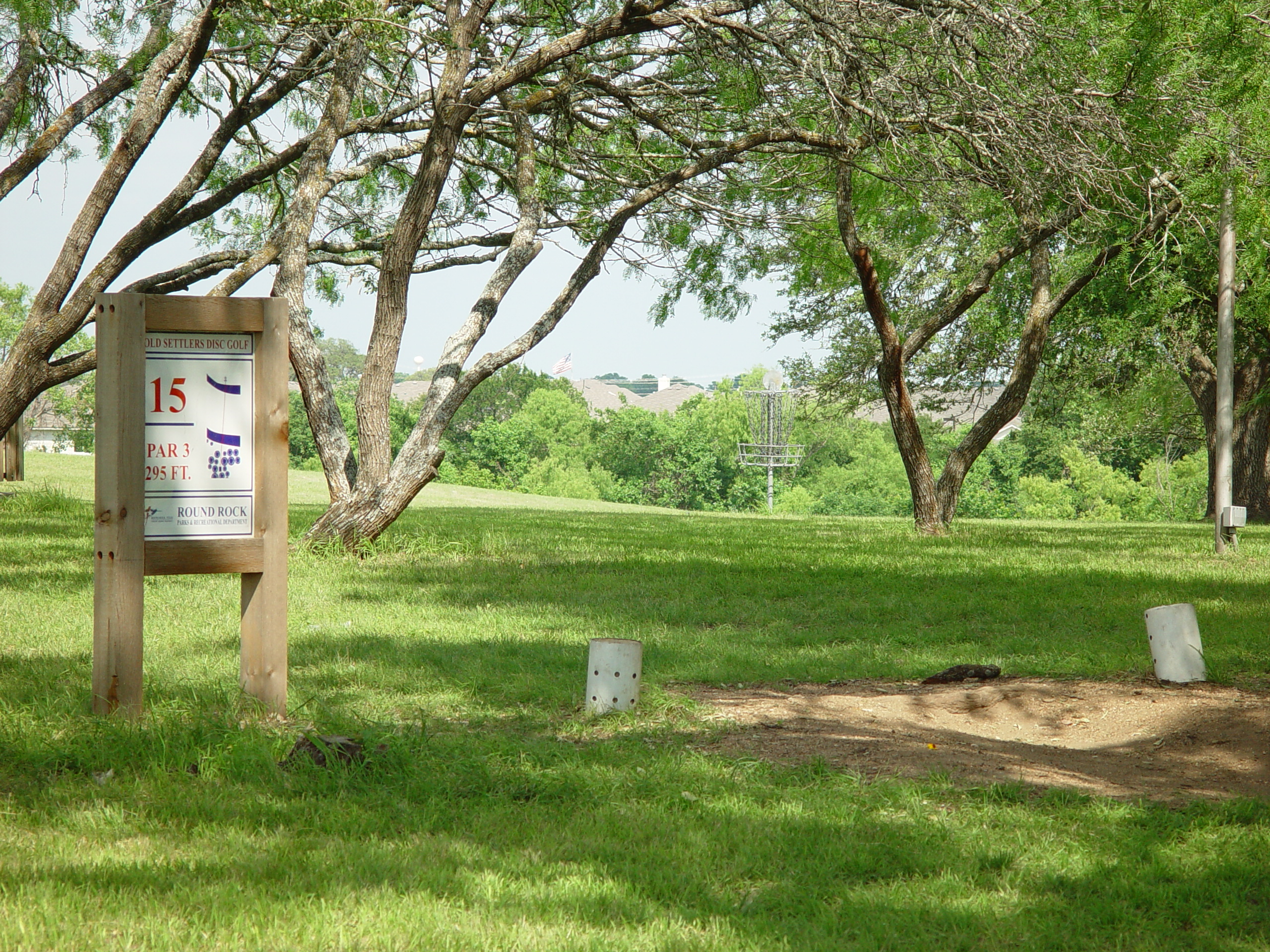 Disc golf course at Old Settlers Park in Round Rock, Texas