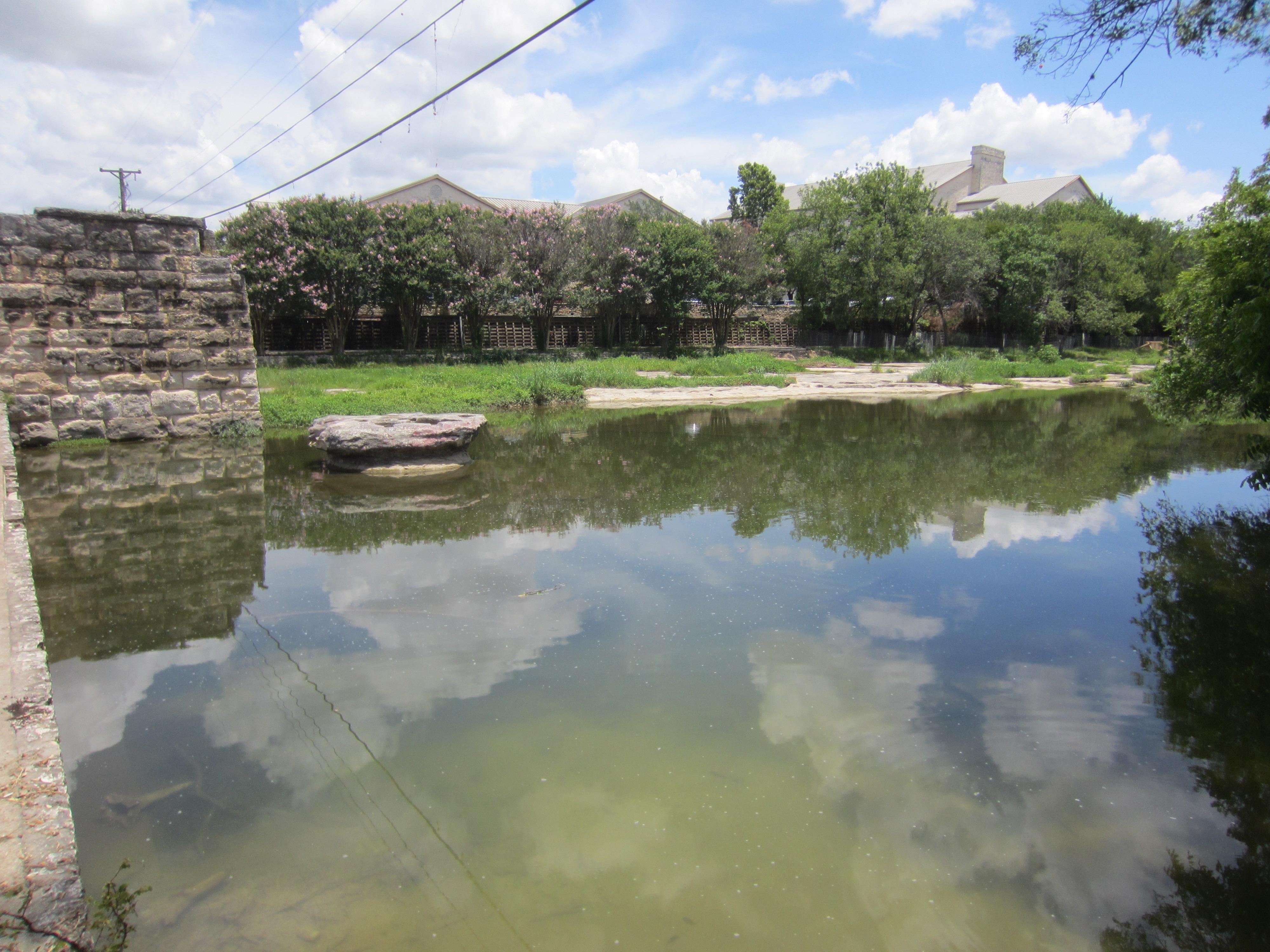 The namesake round rock in Brushy Creek in Round Rock, Texas