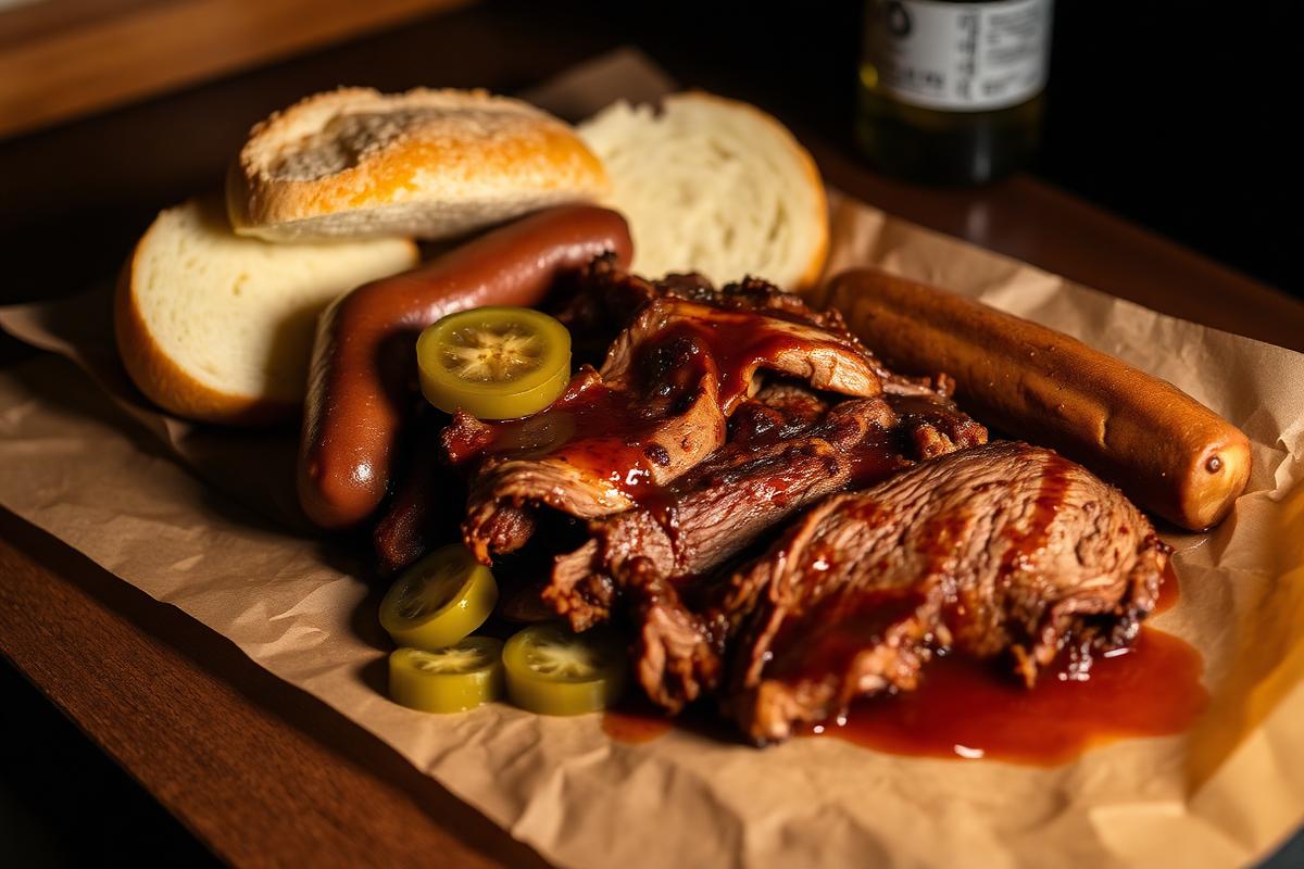 Central Texas barbecue plate